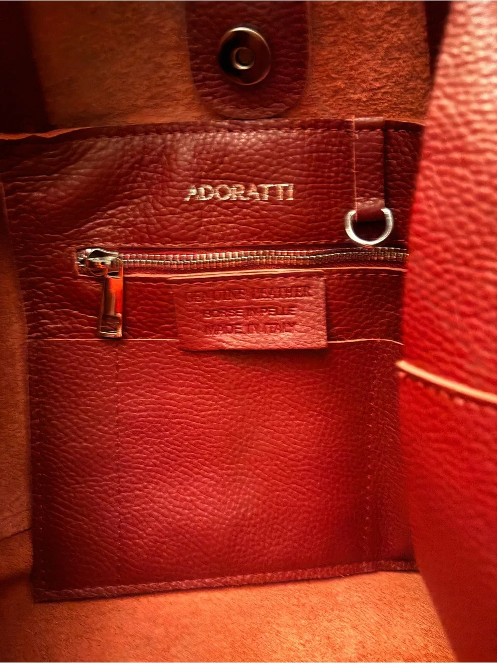 Adoratti burgundy The Caryall leather tote